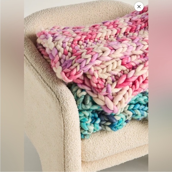 Anthropologie Other - Anthropologie Chunky Knit Wool Throw Blanket, NWT
